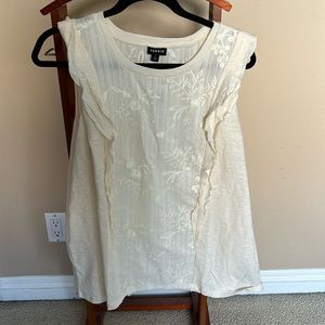 Cream blouse tank